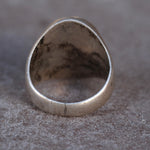 Vintage Sterling Trading Post Petrified Wood V for Victory Ring 9