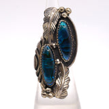 Vintage Sterling Abalone Feather Ring 3.75