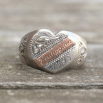 Vintage Sterling WWII Sweetheart Ring 9