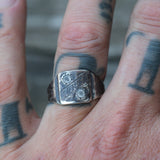 Vintage Sterling WWII KOREA Signet 9.75