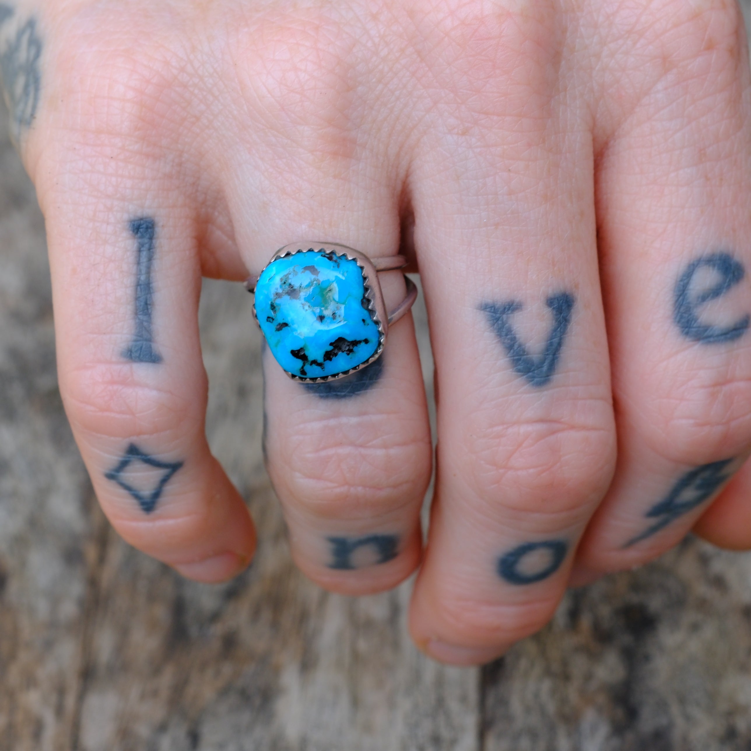 Vintage Sterling Turquoise Ring 5