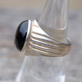 Vintage Sterling Onyx Ring 6.5