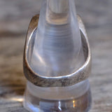 Vintage Sterling Turquoise Jet and MOP Inlay Ring 10.5