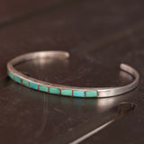 Vintage Sterling Turquoise Inlay Band