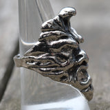 Vintage White Bronze Biker Ring 8.75