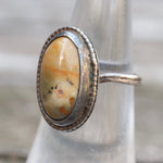 Vintage Sterling Agate Ring 5.25