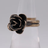 Vintage Sterling Silver Rose Ring 6