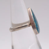 Vintage Sterling Turquoise Ring 6.75