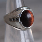 Vintage Sterling Tigers Eye Ring 5.25