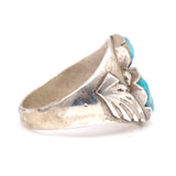 Vintage Sterling 2-Stone Turquoise Ring 9