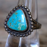 Vintage Sterling Turquoise Ring 7.5