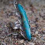 Huge Vintage Sterling Turquoise Ring 9