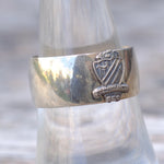 Vintage Sterling Crest Band RIng 8.25