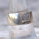 Vintage Sterling Crest Band RIng 8.25