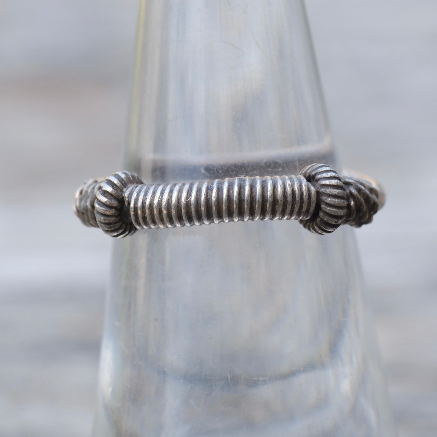 Vintage Sterling Modernist Band Ring 5