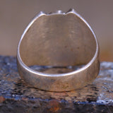 Vintage Sterling Turquoise Lucky Horseshoe Ring 10.25