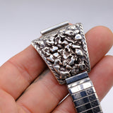 Vintage Sterling Silver Nugget Watch Band