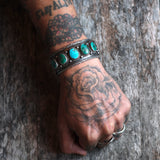 Incredible Vintage Sterling Turquoise Cuff