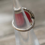 Vintage Sterling Red Enamel Ring 2