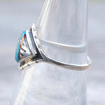 Vintage Sterling Zuni Inlay Band 7.75