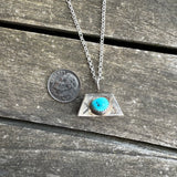 Vintage Sterling Turquoise Bell Necklace
