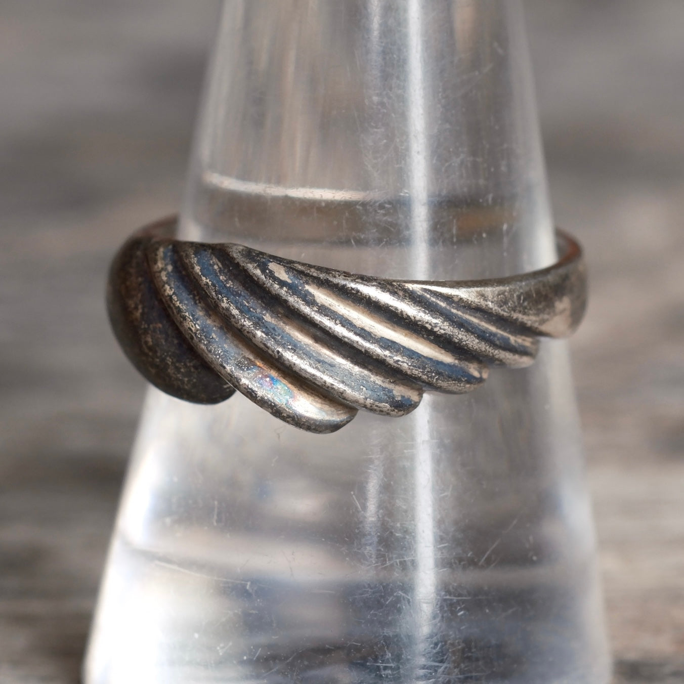 Vintage Sterling Silver Modernist Ring 9.25
