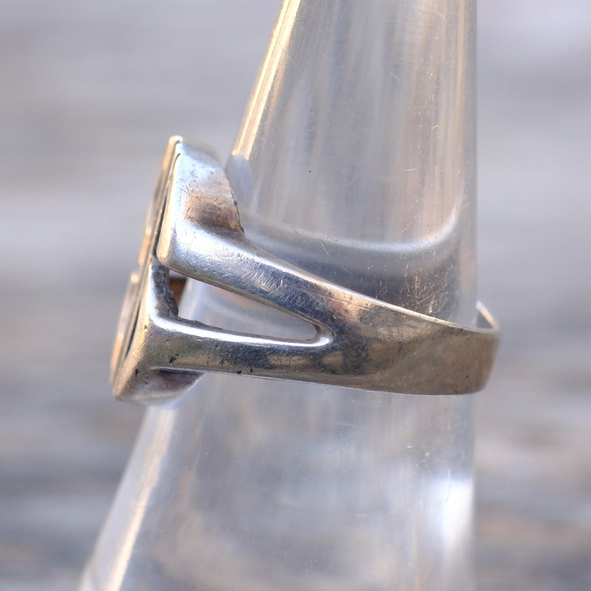 Vintage Sterling Silver Money Bags Ring 7.5