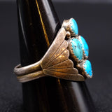 Vintage Sterling 4-Stone Turquoise Ring 11