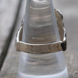 Vintage White Bronze Biker Ring 8