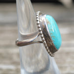 Vintage Sterling Turquoise Ring 4.5