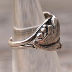 Vintage Sterling Silver Floral Band 4.75