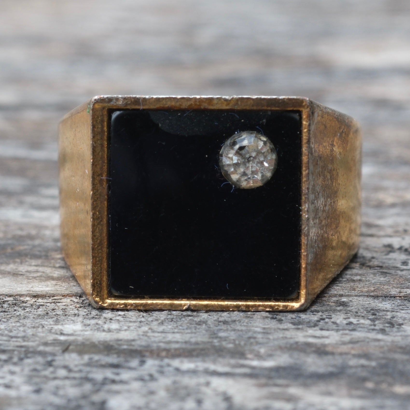 Vintage Gold Tone Signet Ring 11.25