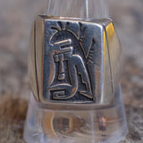 Vintage Sterling Silver Hopi Ring 10.25