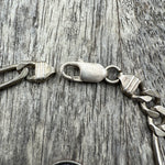 Vintage Sterling Silver Figaro Chain Bracelet