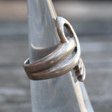Vintage Sterling Silver Modernist Ring 4.5