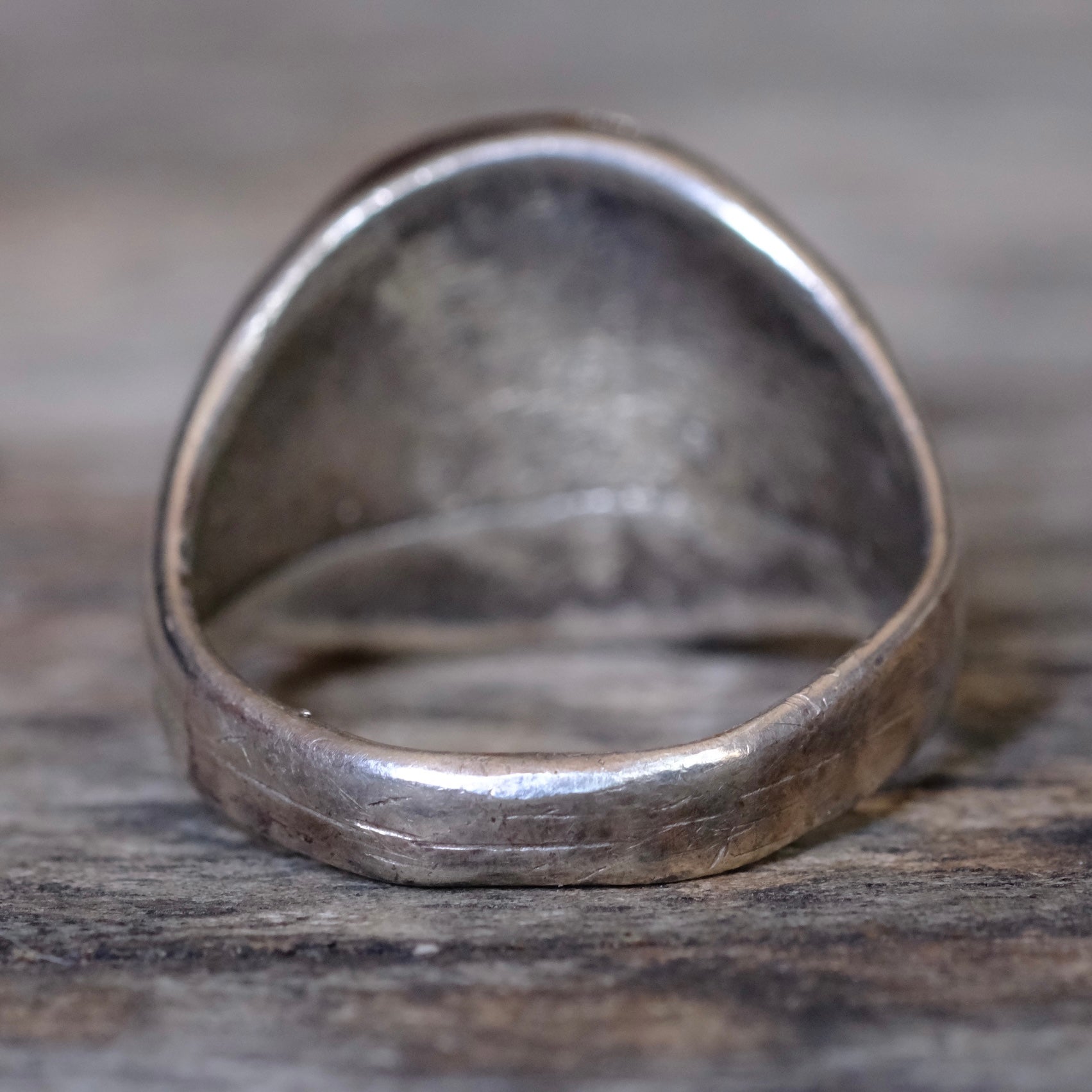 Vintage Sterling Turquoise Inlay Ring 10