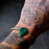 Vintage Sterling Turquoise Cuff Bracelet 6.5"