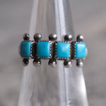 Vintage Sterling Turquoise Band 5.5