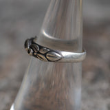 Vintage Sterling Silver Floral Band 5.75