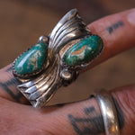 Vintage Sterling 2-Stone Turquoise Ring 6