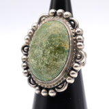 Vintage Sterling Turquoise Ring 3.5