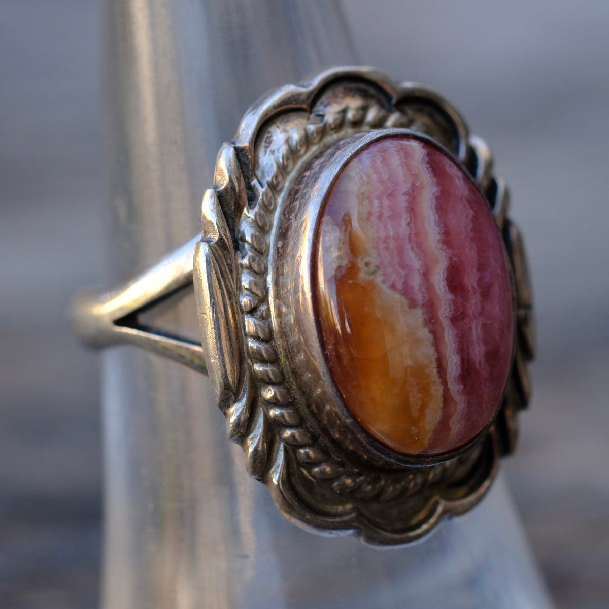 Vintager Sterling Rhodinite Ring 7.5