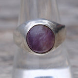 Vintage Sterling Amethyst Cabochon Ring 9.5