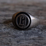 Vintage Sterling CLD Initial Ring 4.5