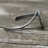Vintage Sterling Mother Of Pearl Inlay Cuff