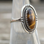 Vintage Sterling Tigers Eye Ring 6.25