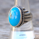 Vintage Sterling Turquoise Ring 9.25