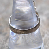 Vintage Sterling Mother Of Pearl Feather Ring 8.25