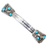 Vintage Sterling Turquoise Feather Watch Band