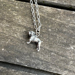 Vintage Sterling Bulldog Necklace